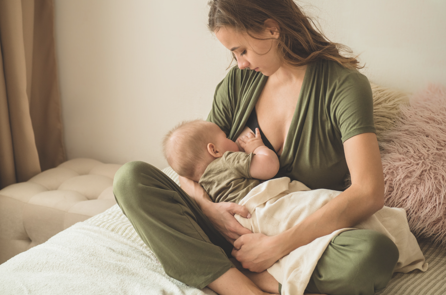 mother breastfeeding baby